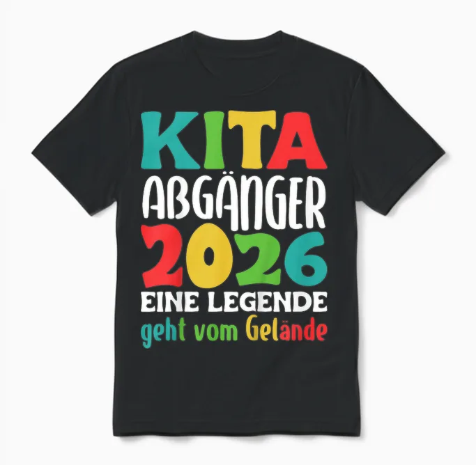 Kita Abgänger 2026 Eine Legende Geht Vom Gelände Abschied Unisex T-Shirt in Black
