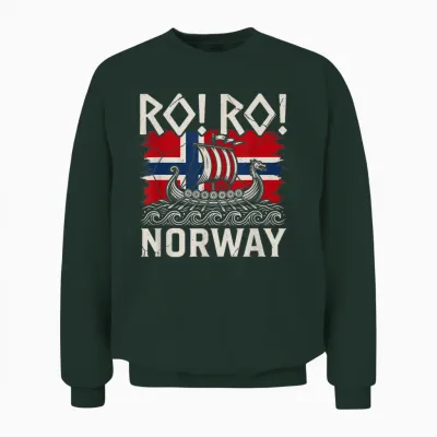 Ro Ro Norwegian Viking Ship Norway Flag Culture Row Country Unisex Sweatshirt - Forest