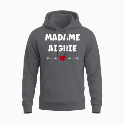 Humeur Humour Je Suis Aigrie Femme Râleuse Madame Aigrie Unisex Hoodie - Charcoal