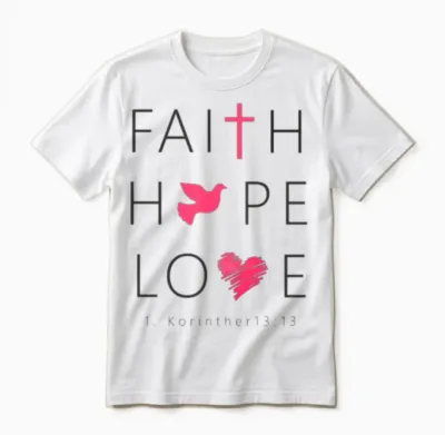 Faith Hope Love | Christian Clothes Apparel Unisex T-Shirt - White