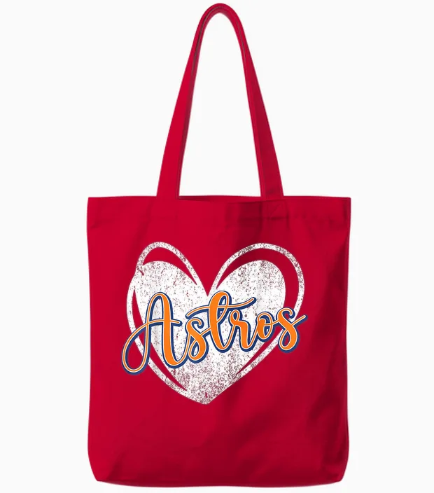 Vintage Astro Retro Style 70s 80s 90s First Name Tote Bags in Red