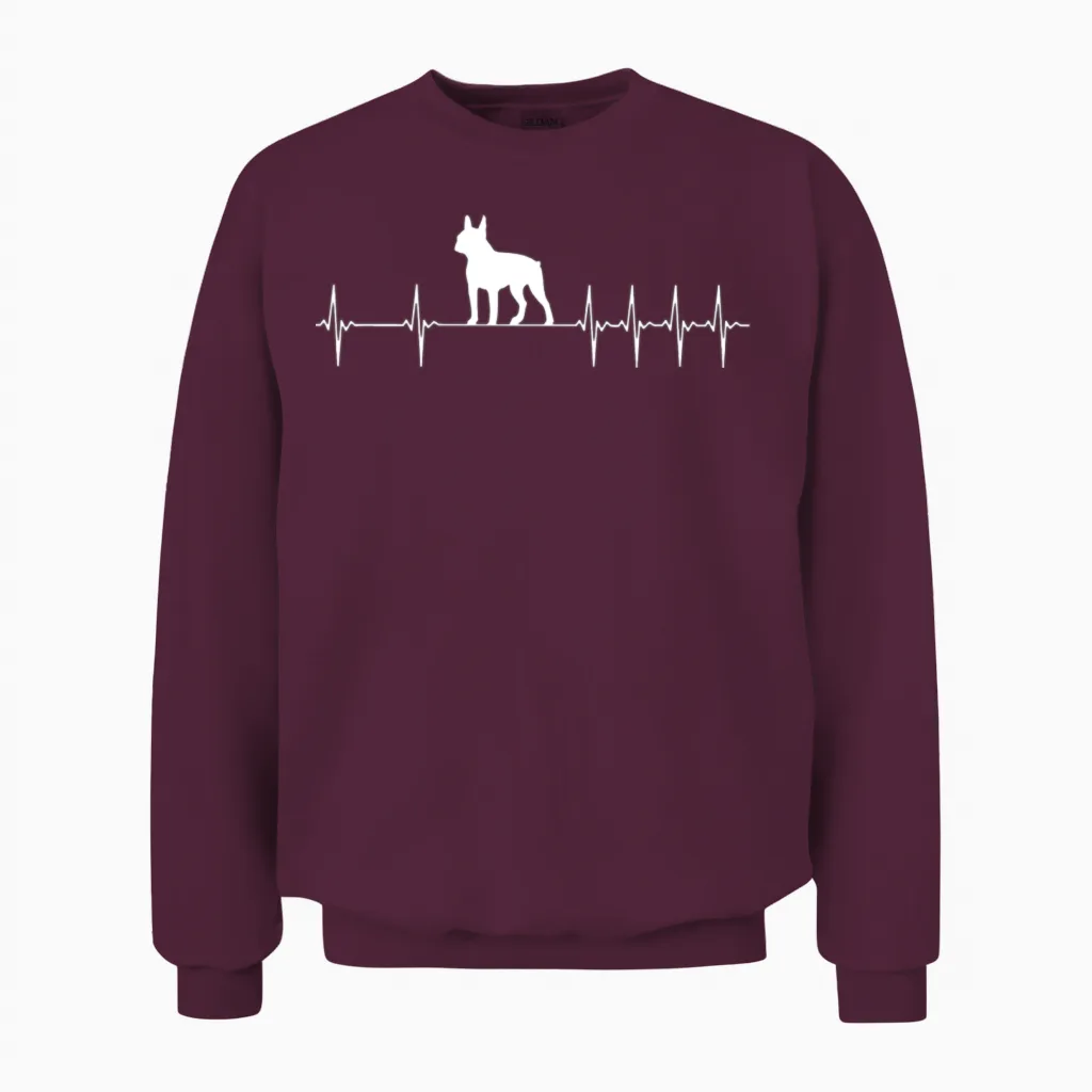 Boston Terrier Dog for Dog Lover Unisex Sweatshirt in Maroon