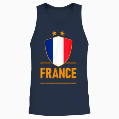 France Francais French Europe Sport Fan Femmes Hommes Unisex Tank Top - Navy