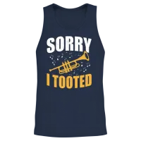 Sorry I Tooted Trumpet Player Trumpeter Unisex Tank Top - Navy – 2