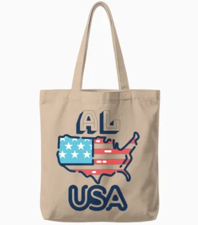 Al, Usa, Alabama Tote Bags - Natural