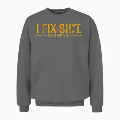 Retro I Fix Shit That's What I Do Unisex Sweatshirt - Graphite Heather