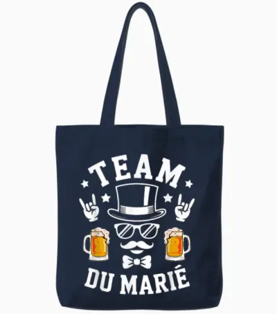 Evg Alcohol Funeral Stag Life Team Groom Tote Bags - Navy