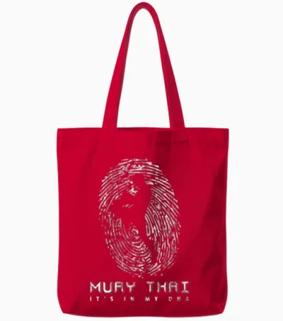 Muay Thai Dna Tote Bags - Red