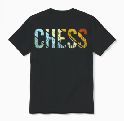 Chess Retro Unisex T-Shirt - Black