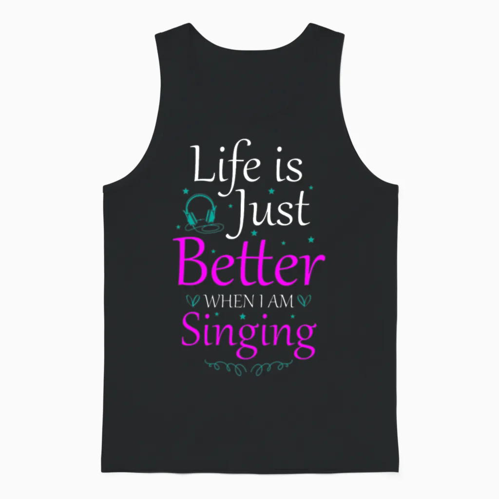 Music Rap Hobby Music School Unisex Tank Top in Black