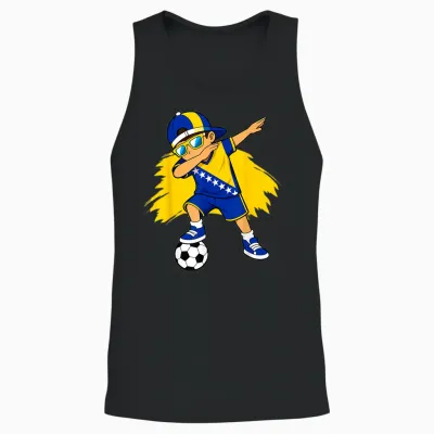 Bosnische Flagge Jungs Stolze Bosnien Fans Girls Unisex Tank Top - Black