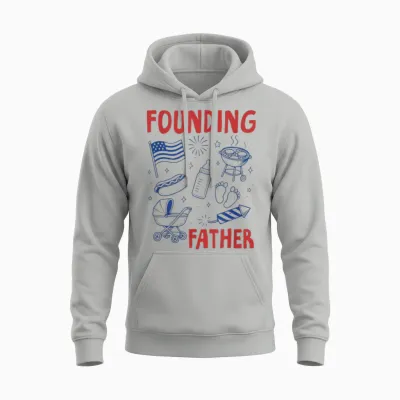 An All American Baby Pregnancy Announcement 4th of July Unisex Hoodie - Ash