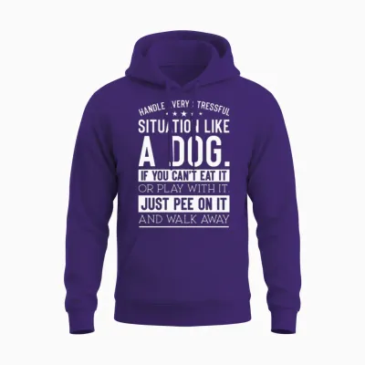 Handle Stress Like a Dog Dog Lover Unisex Hoodie - Purple