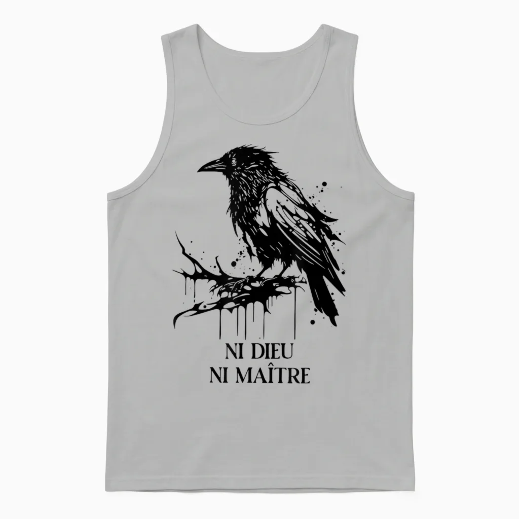 Neither God nor Master | Ni Dieu Ni Maitre Unisex Tank Top in Ash