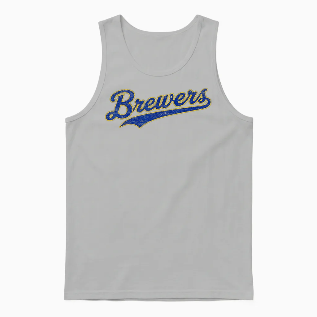 Vintage Brewers Retro Classic Gifts for Men Women Unisex Tank Top in Ash