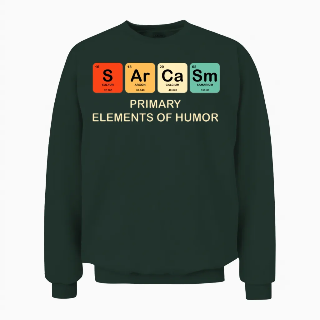 Cool Retro Vintage Chemistry Unisex Sweatshirt in Forest