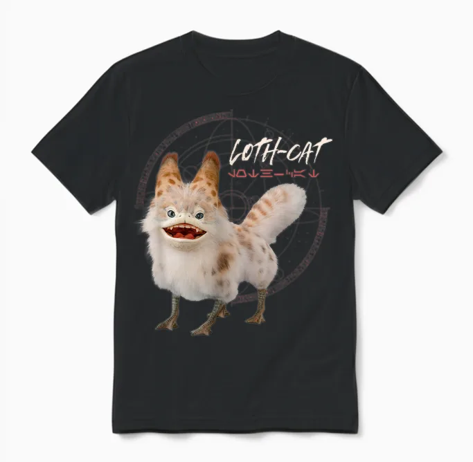 Star Wars Ahsoka Sabine's Loth-Cat Aurebesh Disney+ T-Shirt, Black Unisex T-Shirt in Black