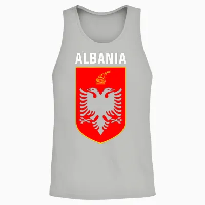 Albania Davil Dignal Albania Vintage Albaner Kosovo Unisex Tank Top - Ash