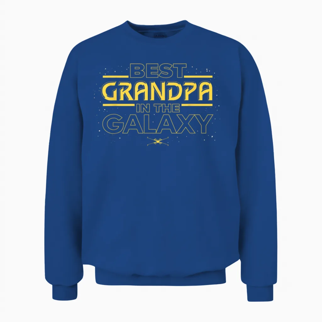 Star Wars Best Grandpa in the Galaxy Birthday Fatherโs Day Unisex Sweatshirt in Royal