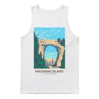 Mackinac Island Unisex Tank Top - White – 1