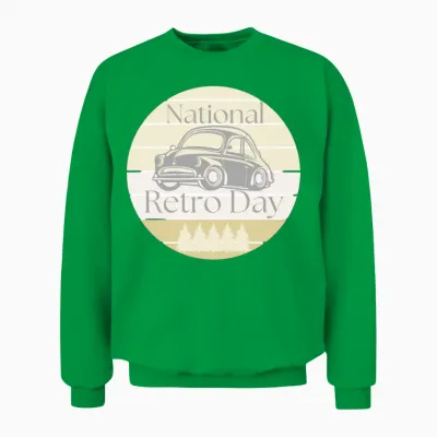 National Retro Day Unisex Sweatshirt - Irish Green