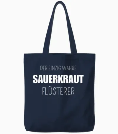Sauerkraut Lustiger Spruch Deutsche Gerichte Tote Bags - Navy