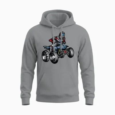 Yamaha Atv Racer Unisex Hoodie - Sport Grey