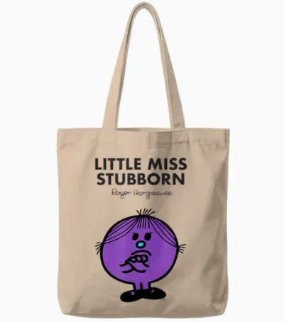 Mr. Men Little Miss Stubborn Tote Bags - Natural