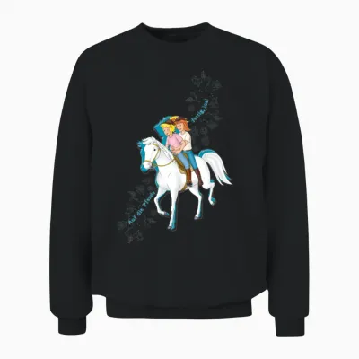Bibi and Tina on the Horses, Ready, Go! Unisex Sweatshirt - Black