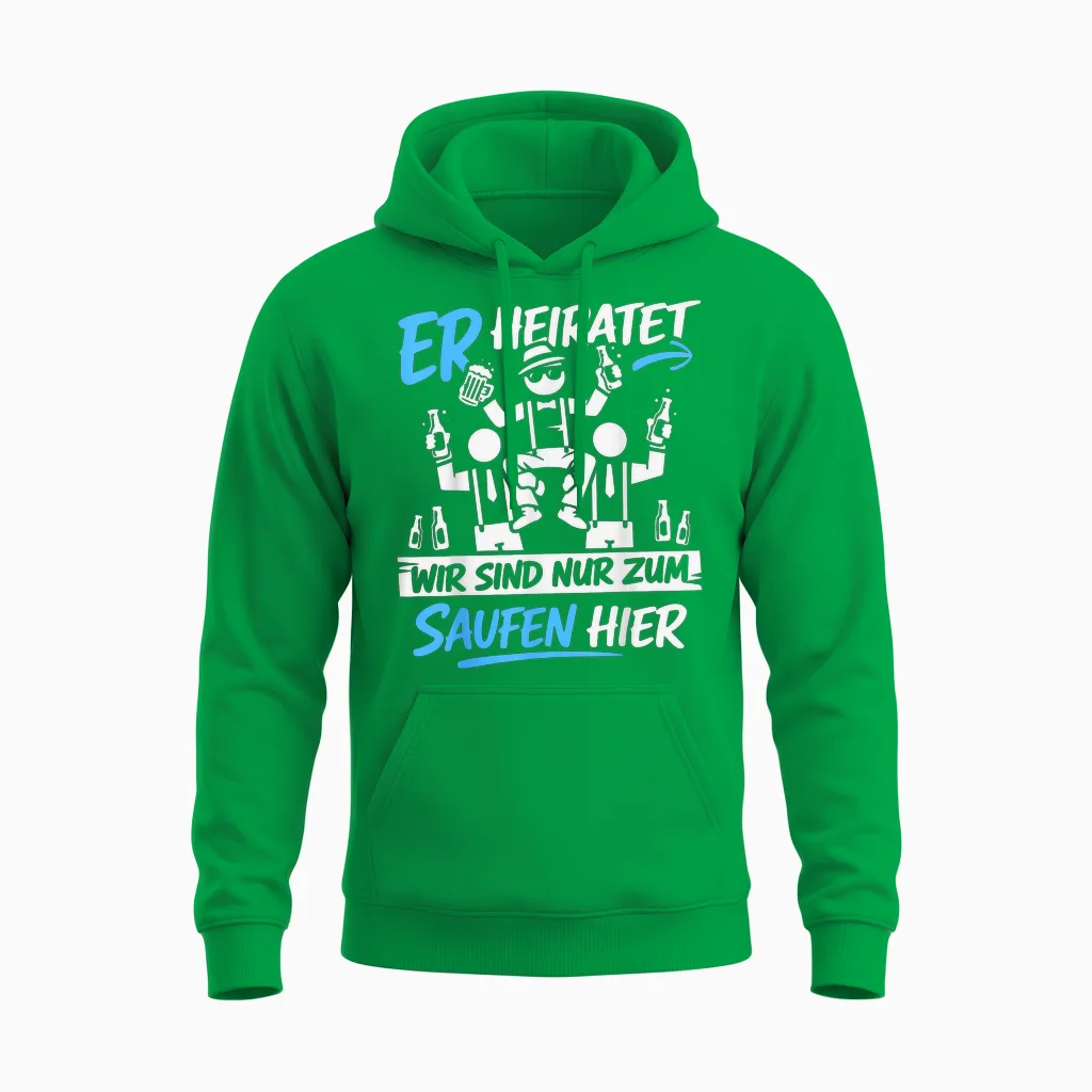 Junggesellenabschied Männer T-Shirt Jga Kostüm Poltern Jga Unisex Hoodie in Irish Green