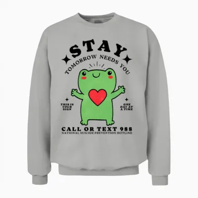 988 Suicide Prevention Tal Health Awareness Unisex Sweatshirt - Ash
