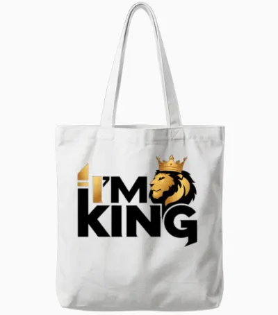 I'm King Tote Bags - White