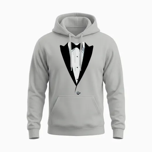 Custom Color Tuxedo Unisex Hoodie - Ash