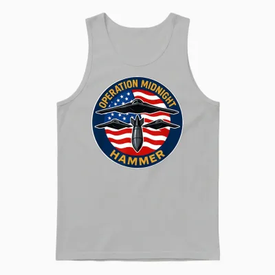 Operation Midnight Hammer - Usa Flag Midnight Hammer Unisex Tank Top - Ash
