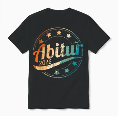 Abitur 2026 Retro Vintage Prüfung Bestanden Abi 2026 Unisex T-Shirt - Black