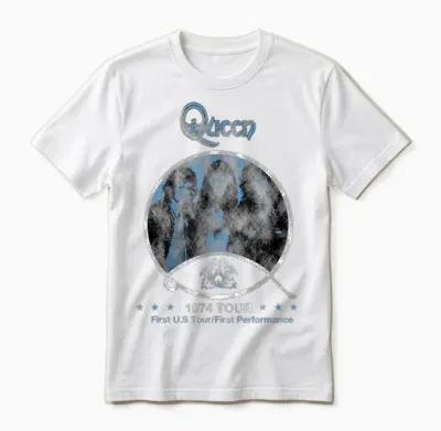 Official Queen 1974 Unisex T-Shirt - White