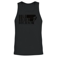 Bold Bolder Boulderer Boulder Bouldering Unisex Tank Top - Black – 2
