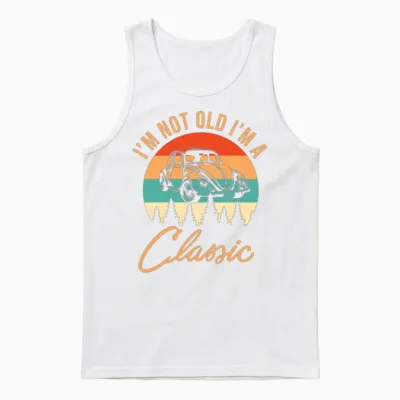 Retro Fashion Unisex Tank Top - White
