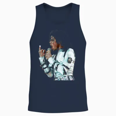 Michael Jackson Live Bad Tour Wembley 1988 Unisex Tank Top - Navy