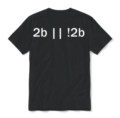2b || !2b Funny Programmer Developers Computer Unisex T-Shirt - Black