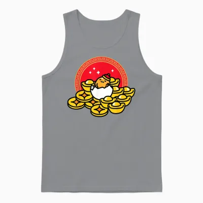Gudetama the Lazy Egg Happy Lunar New Year Unisex Tank Top - Sport Grey