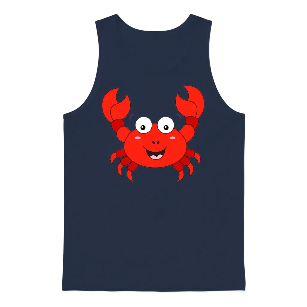 Crab for Boys Girls Men Women Unisex Tank Top - Navy