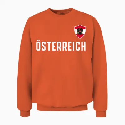 österreich Flagge Adler Fan Austria Wappen Patriotisches Unisex Sweatshirt - Orange