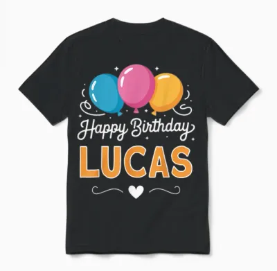 Joyeux Anniversaire En Disant Lucas Unisex T-Shirt - Black