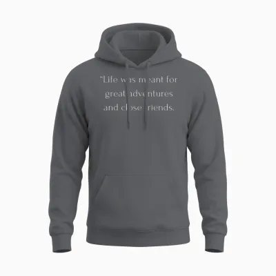 Travel Quotes with Friends - Unforgettable Travel Unisex Hoodie - Charcoal