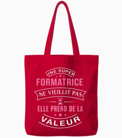 A Super Trainer Does Not Age Gift Trainer T-Shirt, Black, Female X-Small Tote Bags - Red