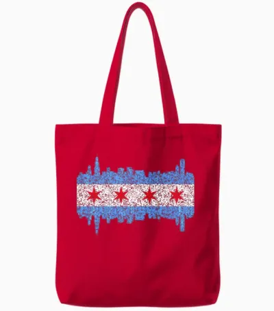 City of Chicago Chicago City Tote Bags - Red