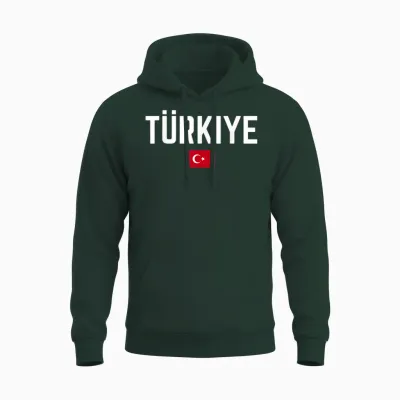 Türkiye Türkei Flagge | Damen Herren Kinder Türkei Unisex Hoodie - Forest