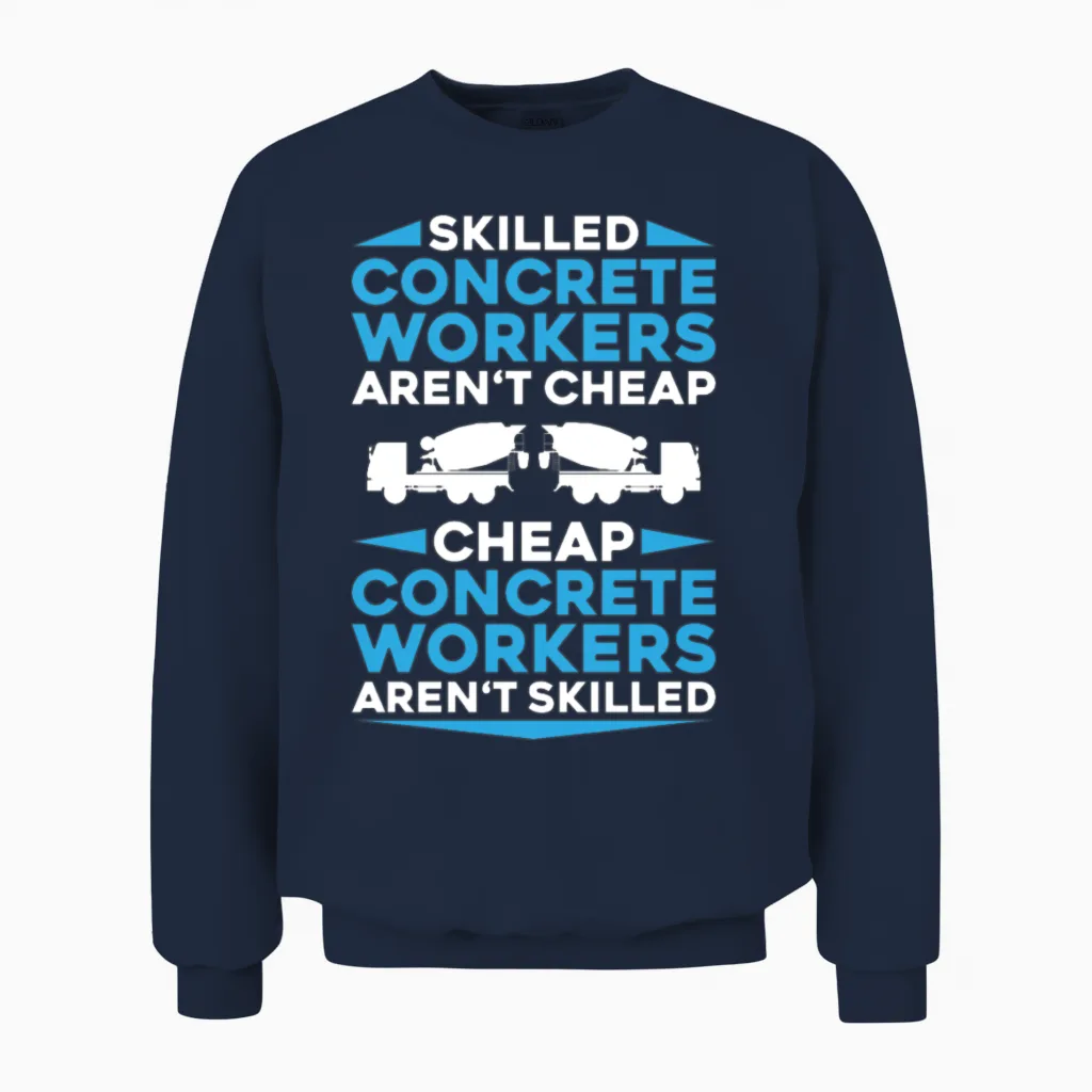 Concrete Worker Concreter Concrete Builder Unisex Sweatshirt in Navy