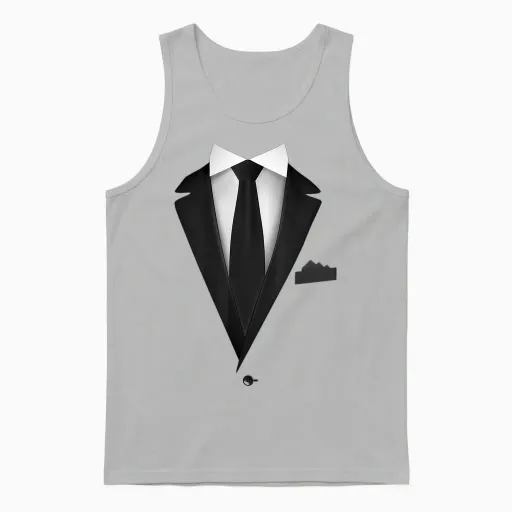 Smoking Fun Hochzeitskrawatte Unisex Tank Top in Ash